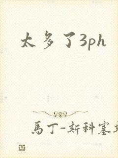 太多了3ph封面
