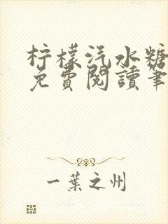 柠檬汽水糖全文免费阅读笔趣阁封面