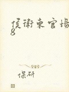 侯卫东官场笔记8封面