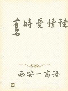 有时爱情徒有虚名封面