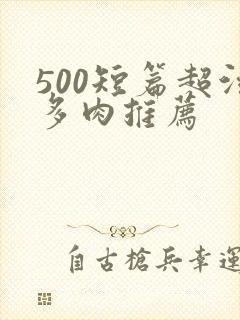 500短篇超污多肉推荐