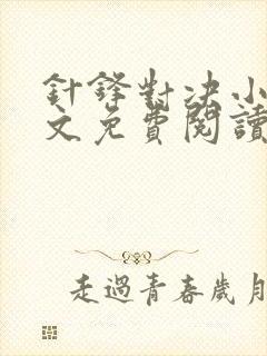 针锋对决小说全文免费阅读完整版封面