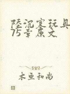 陆沉塞玩具高速75章原文