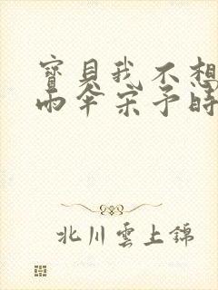 宝贝我不想带小雨伞宋予时