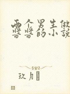 两个男生做酿酿酱酱的小说