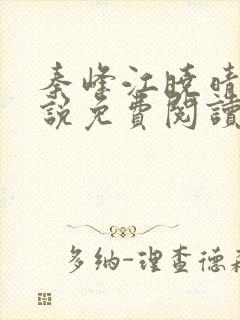 秦峰江晓晴的小说免费阅读