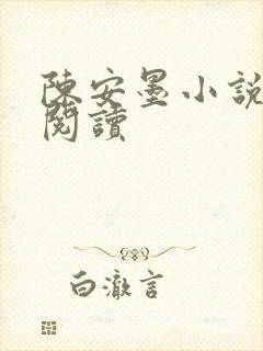 陈安墨小说免费阅读封面