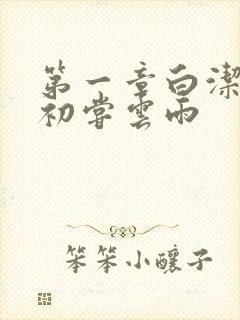 第一章白洁少妇初尝云雨封面