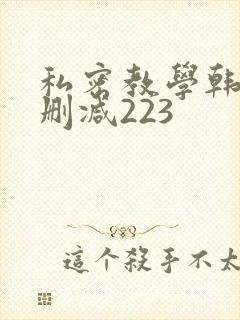 私密教学韩漫无删减223
