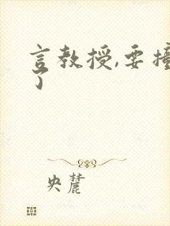 言教授,要撞坏了