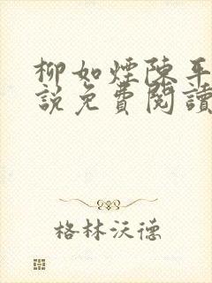 柳如烟陈平安小说免费阅读全文封面