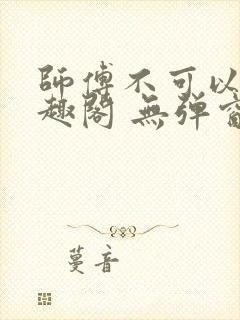 师傅不可以 笔趣阁 无弹窗