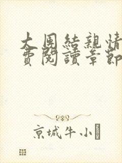 大团结亲情会免费阅读章节