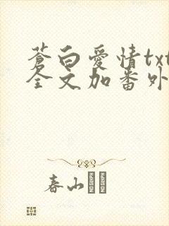 苍白爱情txt全文加番外