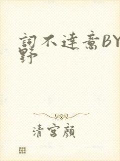 词不达意BY咩野