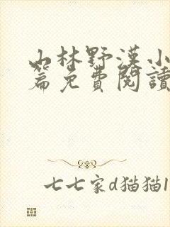 山林野汉小说全篇免费阅读