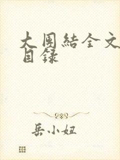 大团结全文阅读目录