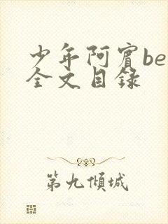 少年阿宾ben全文目录封面