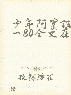 少年阿宾钰慧1～80全文在线阅读