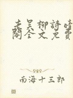 老吴柳诗晴笔趣阁全文免费阅读封面