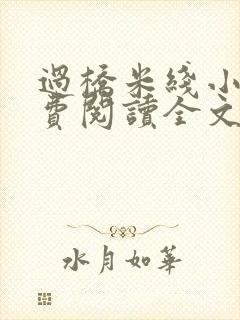 过桥米线小说免费阅读全文封面