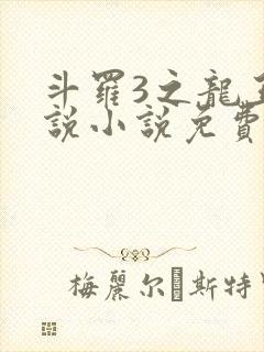 斗罗3之龙王传说小说免费阅读