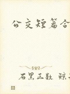 公交短篇合集封面