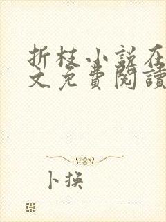 折枝小说在线全文免费阅读无弹窗