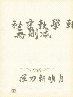 秘密教学 韩漫 无删减