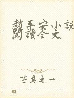 赵平安小说免费阅读全文