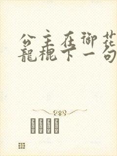 公主在御花园吃龙棍下一句