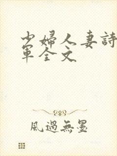 少妇人妻诗雨小军全文