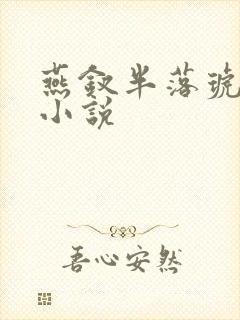 燕钗半落琥珀糖小说封面