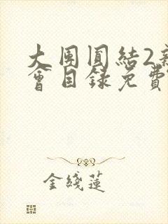 大团圆结2亲情会目录免费阅读封面