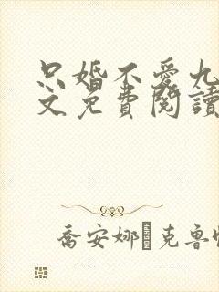 只婚不爱九醉全文免费阅读笔趣阁