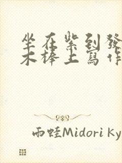 坐在紫到发黑的木棒上写作业阅读