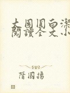 大团圆白洁免费阅读全文小说