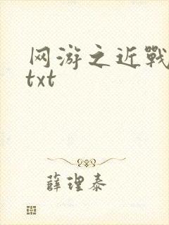 网游之近战法师txt