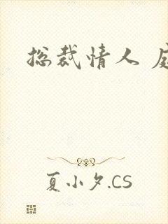 总裁情人 庭妍封面