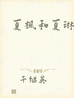 夏枫和夏琳封面