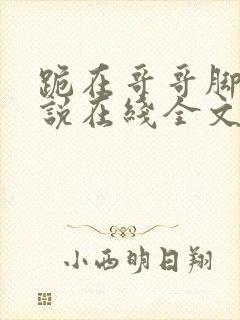 跪在哥哥脚边小说在线全文免费阅读笔趣阁