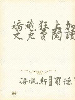 娇藏狂上加狂全文免费阅读笔趣阁