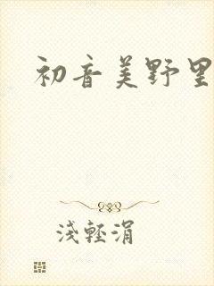 初音美野里封面