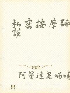 私密按摩师 小说封面