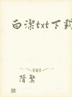 白洁txt下载封面