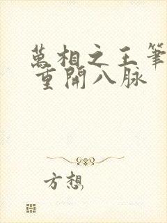 万相之王笔趣阁 重开八脉