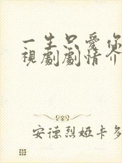 一生只爱你 电视剧剧情介绍