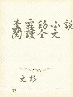 李霖的小说免费阅读全文