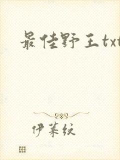 最佳野王txt封面