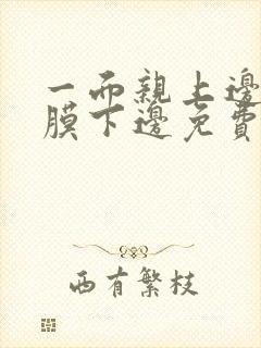 一面亲上边一面膜下边免费阅读